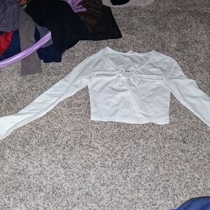 Elegant White Long Sleeve Top